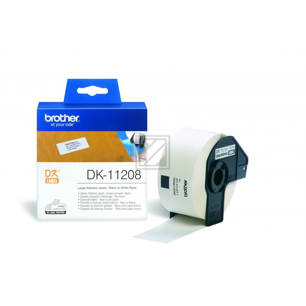 Brother Adress-Etiketten weiß (DK11208)