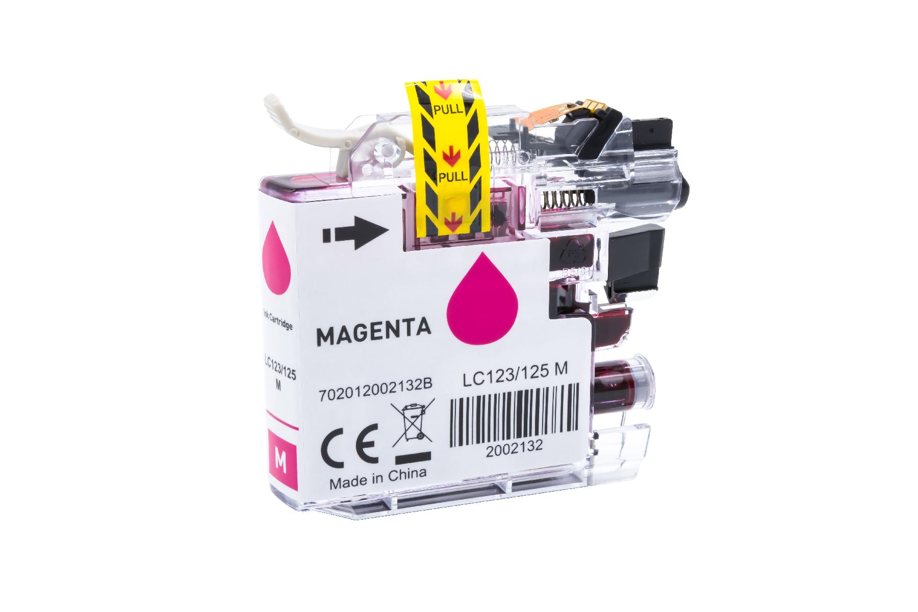 Alternativ zu Brother Tintenpatrone magenta LC-125XLM 15.0 ml