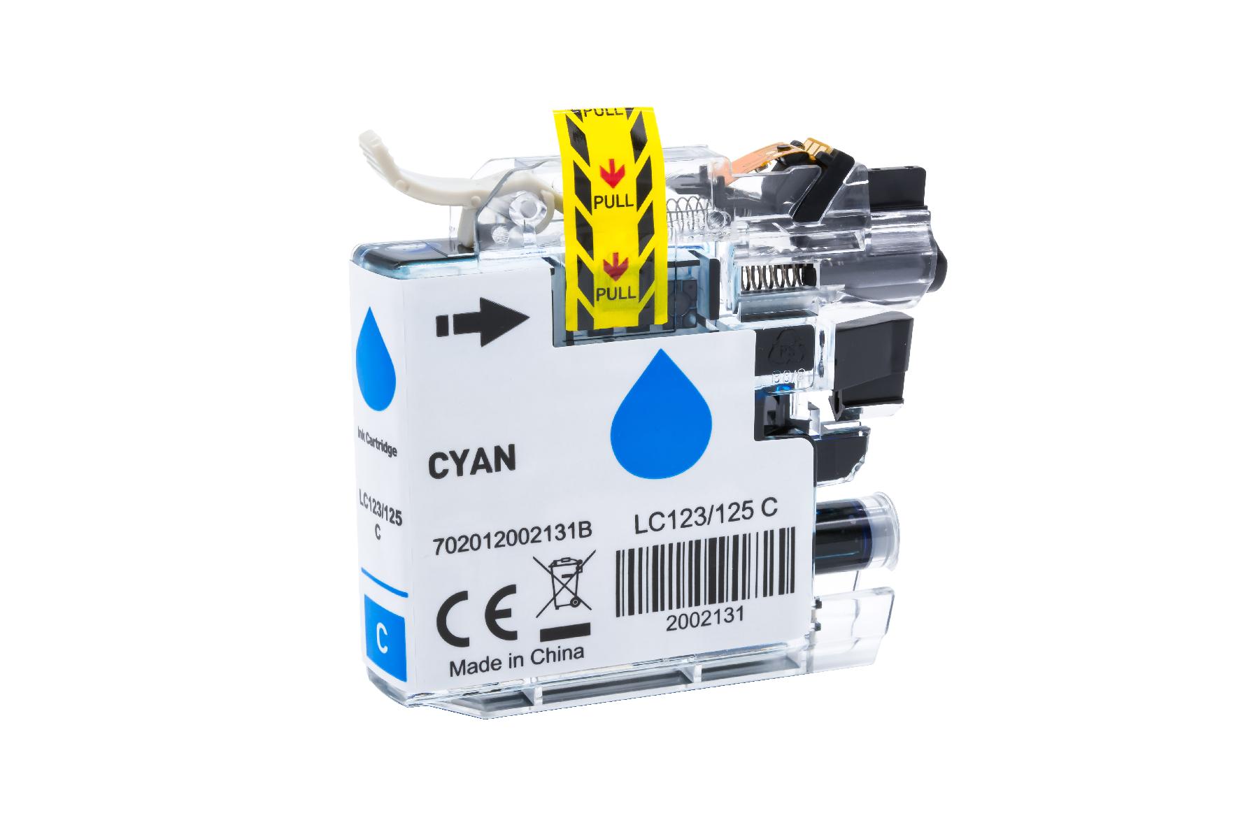 Alternativ zu Brother Tintenpatrone cyan LC-125XLC 15.0 ml