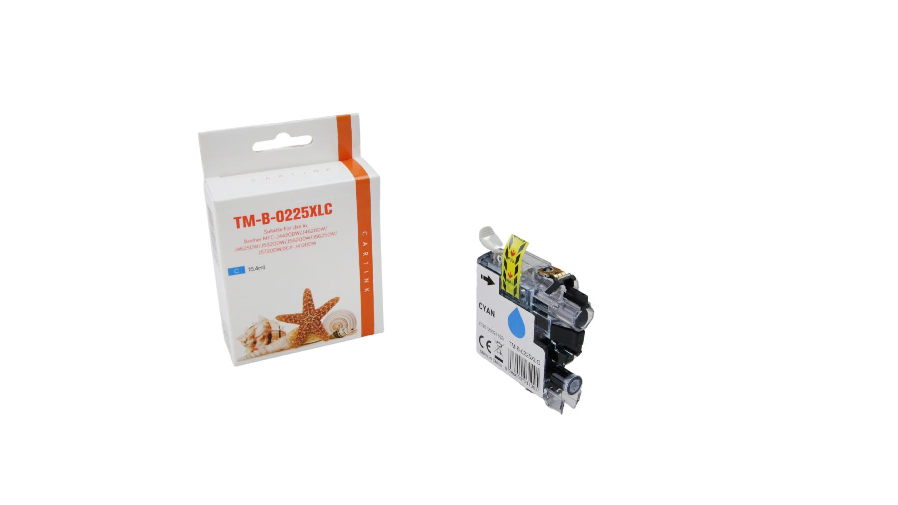 Alternativ zu Brother Tintenpatrone cyan LC-225XLC 15.4 ml 1200 Seiten