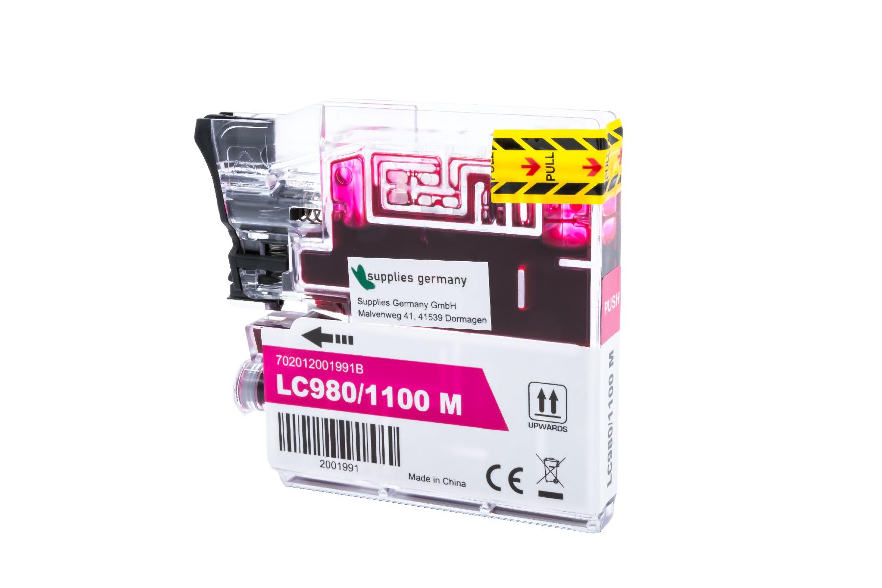 Alternativ zu Brother Tintenpatrone magenta LC-1100M, LC-980M 20.0 ml