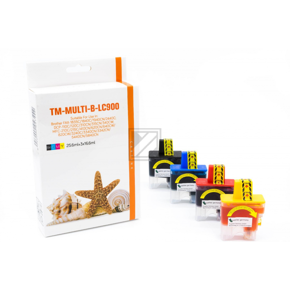 SG Tintenpatrone gelb, magenta, schwarz, cyan (2001908) ersetzt LC-900VALBP