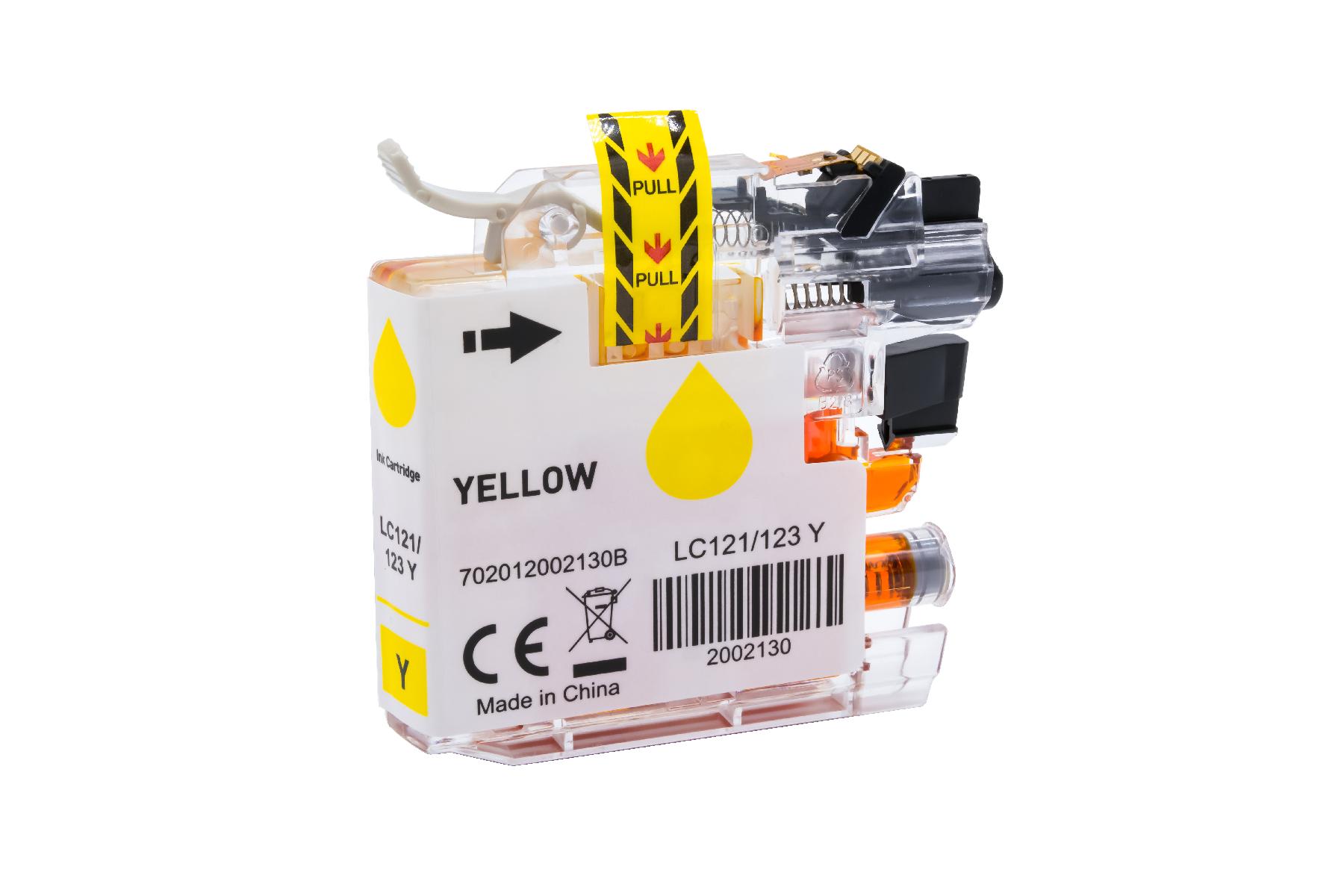 Alternativ zu Brother Tintenpatrone gelb LC-123Y, LC-121Y 10.0 ml