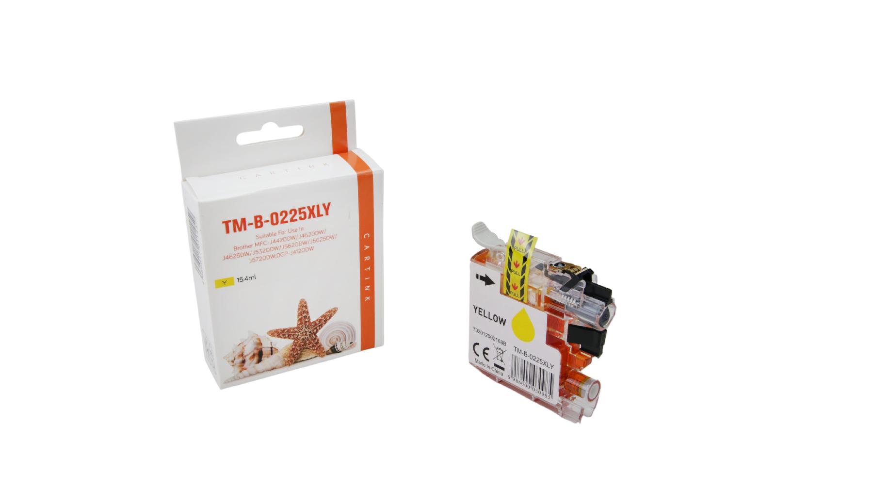 Alternativ zu Brother Tintenpatrone gelb LC-225XLY 15.4 ml 1200 Seiten