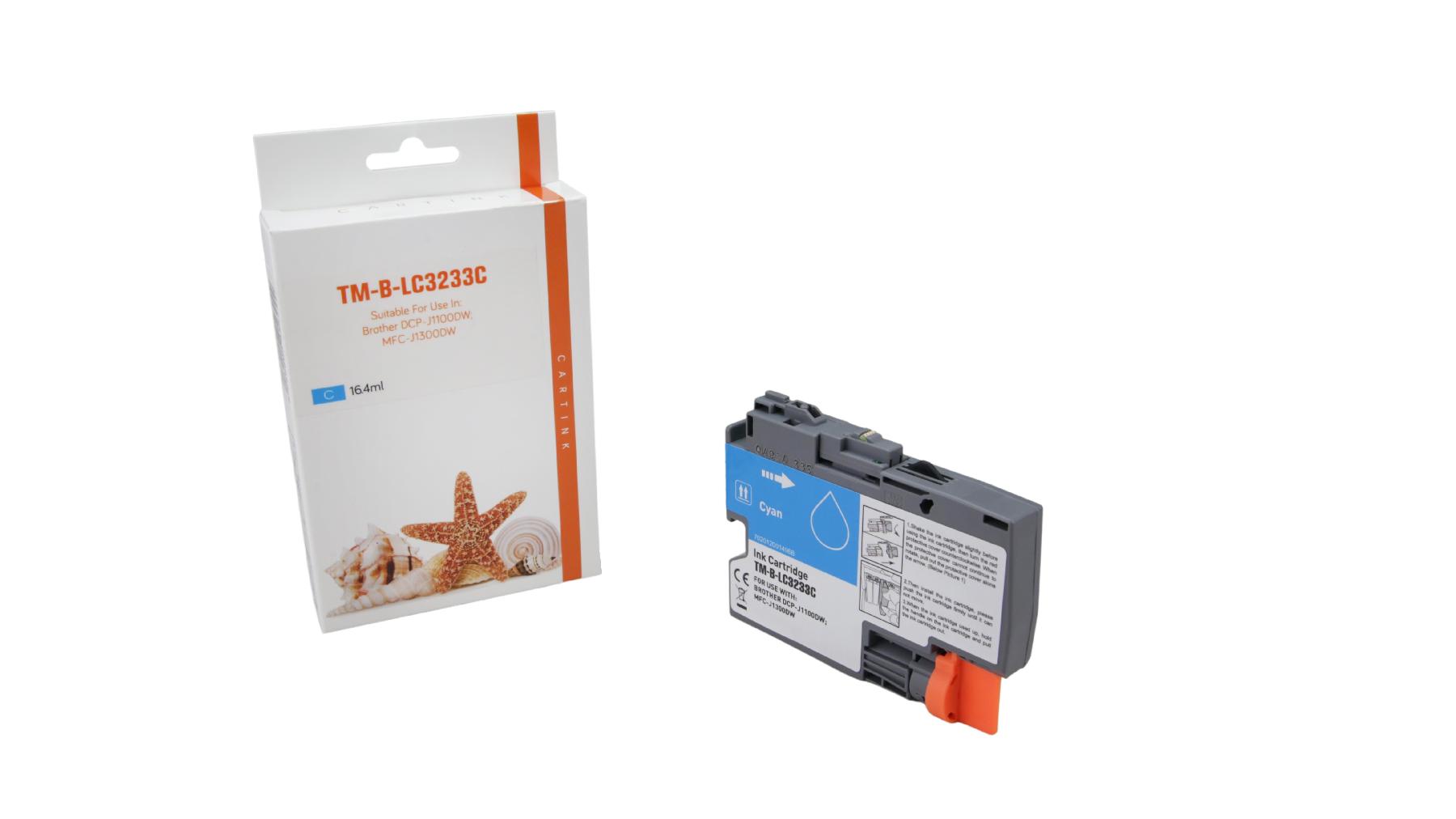 Alternativ zu Brother Tintenpatrone cyan LC-3233C 1500 Seiten