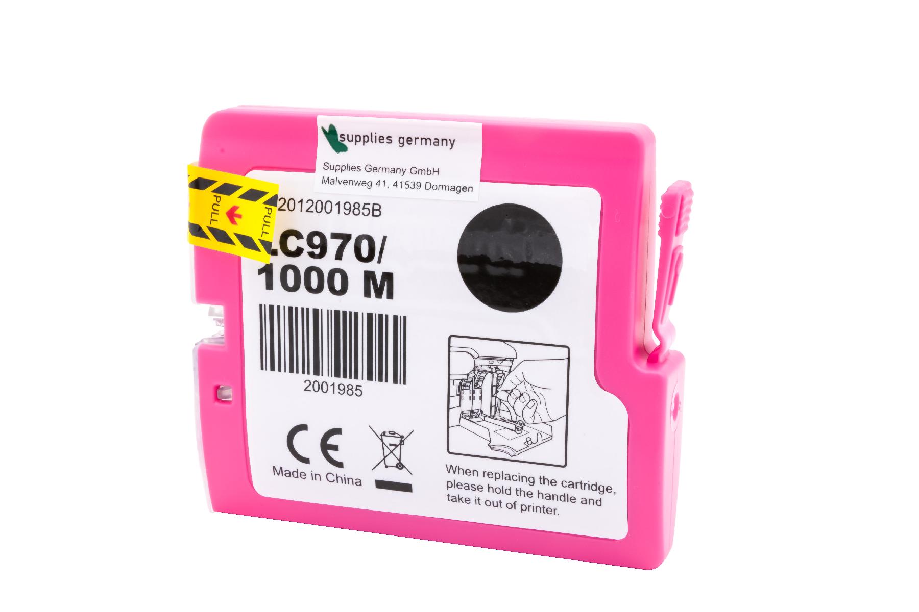Alternativ zu Brother Tintenpatrone magenta LC-1000M 15.0 ml